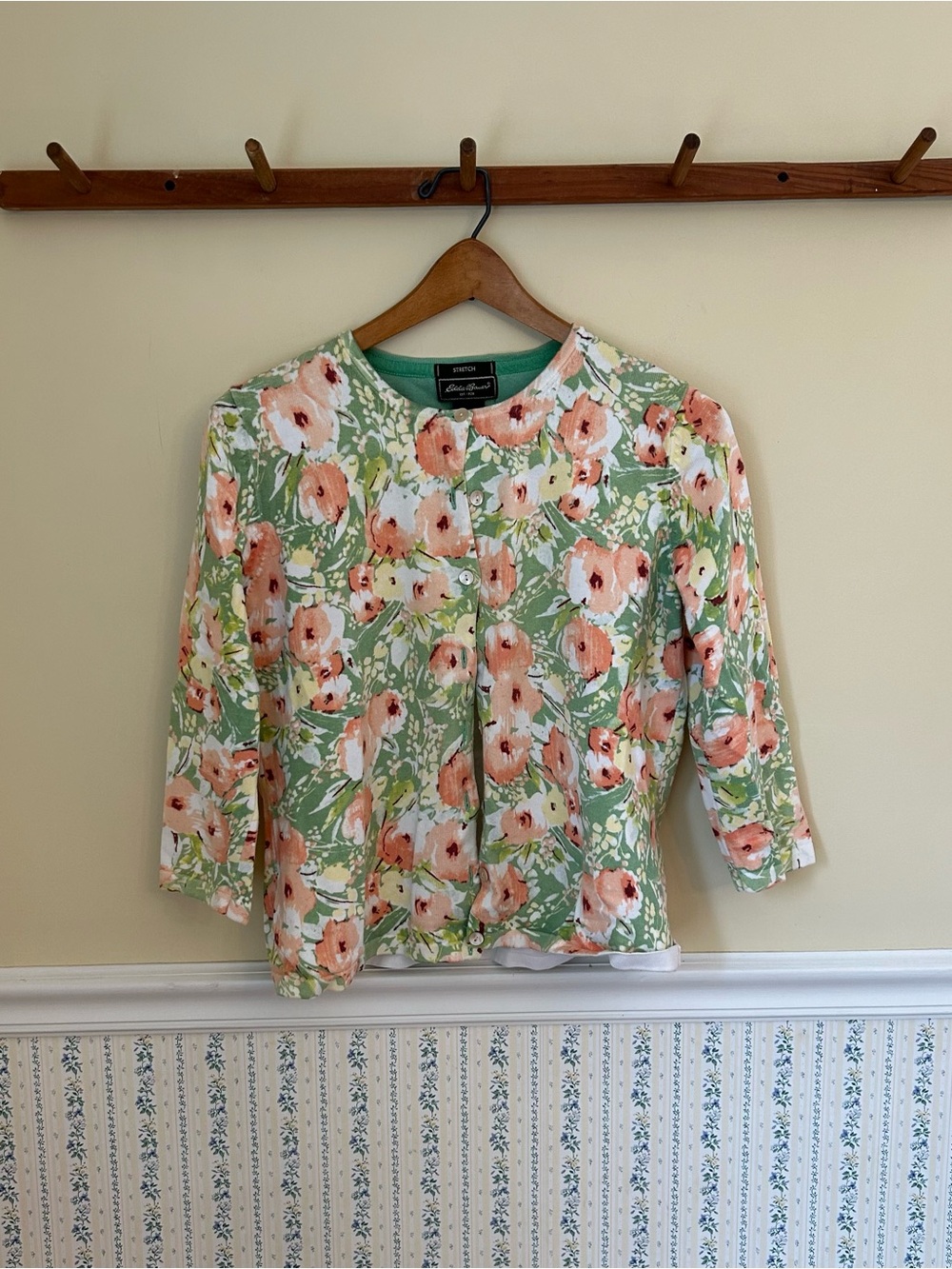Eddie Bauer Floral Cardigan Sweater